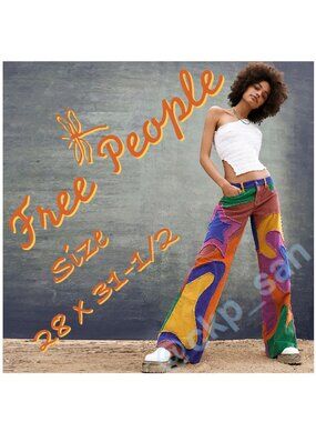 Free People Supernova Cord Jeans Sz 28